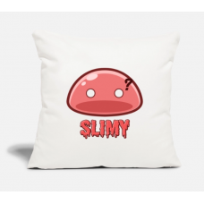 Cute Red Dungeon Slime Monster Weird Anime Natural White Pillow